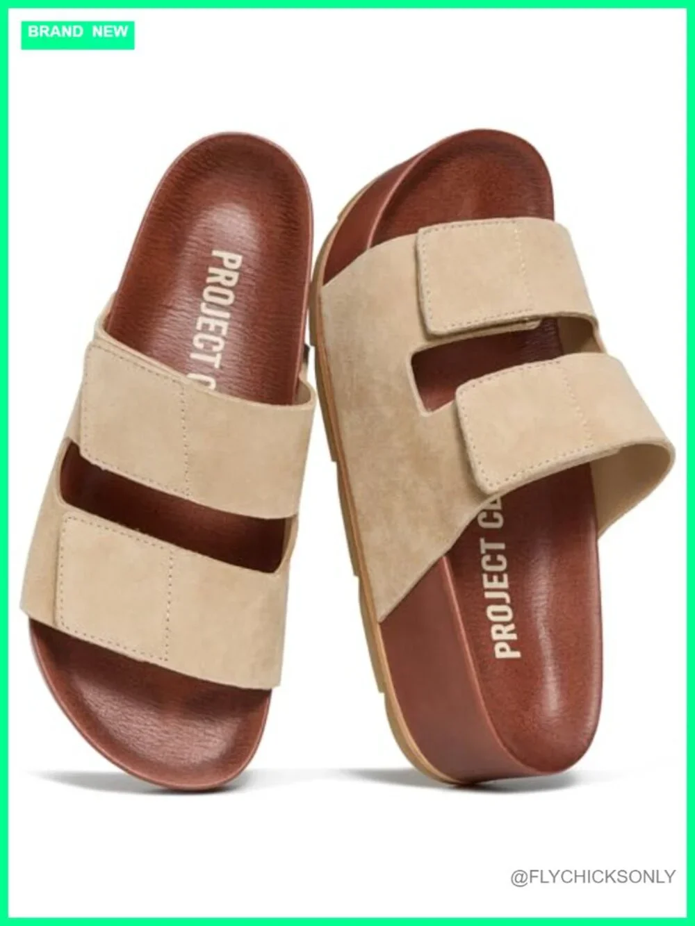 Genuine Leather Platform Wedge Sandals Non-Slip Hook & Loop Strap Open Toe